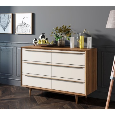 Комод Bruni white с шестью ...