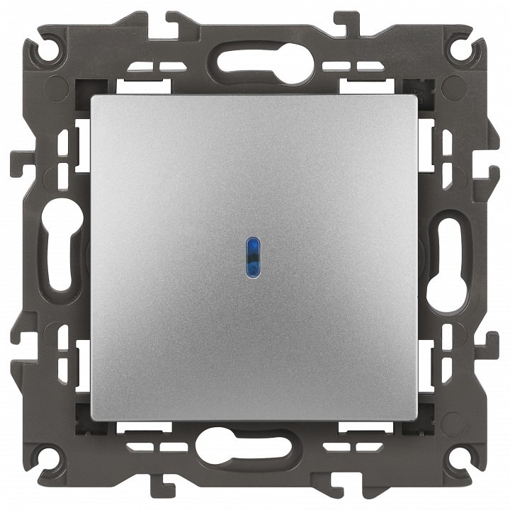 Фото Выключатель одноклавишный с подсветкой без рамки Эра Эра Elegance 14-1102-03 ER_B0034217 - интернет-магазин МегаТерем в Москве