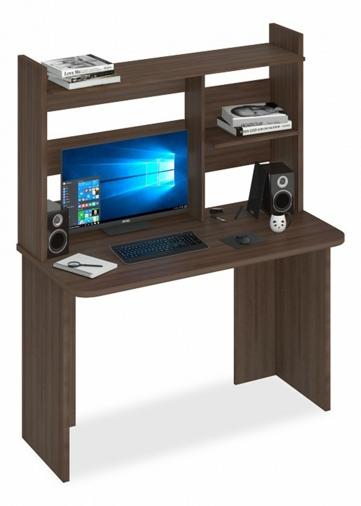 Фото Стол компьютерный Домино Lite СКЛ-Прям120Р+НКЛ-120 MER_SKL-Pryam120Rbez_tumby-NKL-120_SH - интернет-магазин МегаТерем в Москве