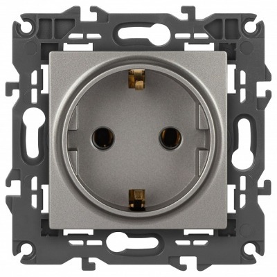 Розетка с заземлением, без рамки Эра Эра Elegance 14-2101-16 ER_B0065802