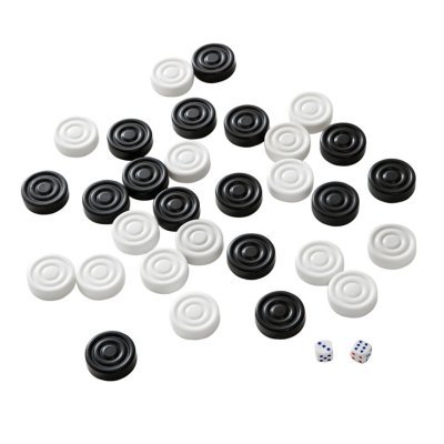 Фишки для нард "Кировские" пластмассовые с кубиками (29057)