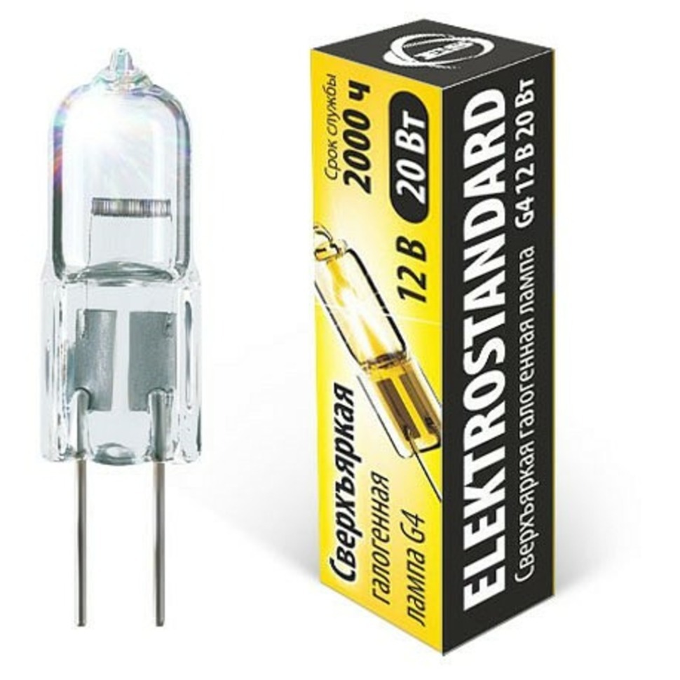 Фото Лампа галогеновая Elektrostandard G4 12V G4 20Вт 2700K a025172 ELK_a025172 - интернет-магазин МегаТерем в Москве
