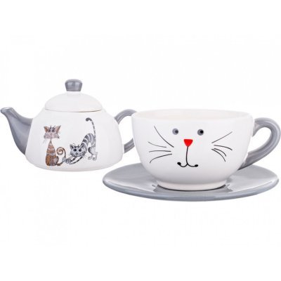 Чайный набор на 1 персону 3 пр. "озорные коты" Hebei Grinding (D-188-155) 