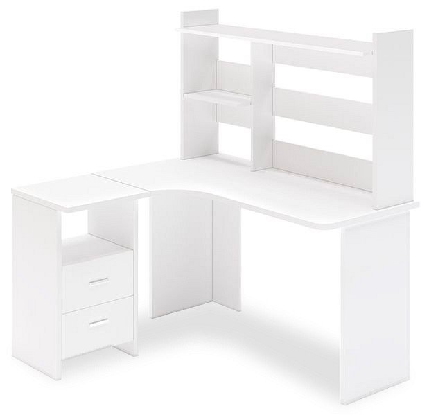 Фото Стол компьютерный Домино Lite СКЛ-Угл130+НКЛ-130 MER_SKL-Ugl130-NKL-130_BE_LEV - интернет-магазин МегаТерем в Москве