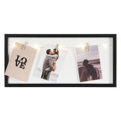 Рамка для фотографий с подсветкой everyday, 23х49 см, черная (76271)