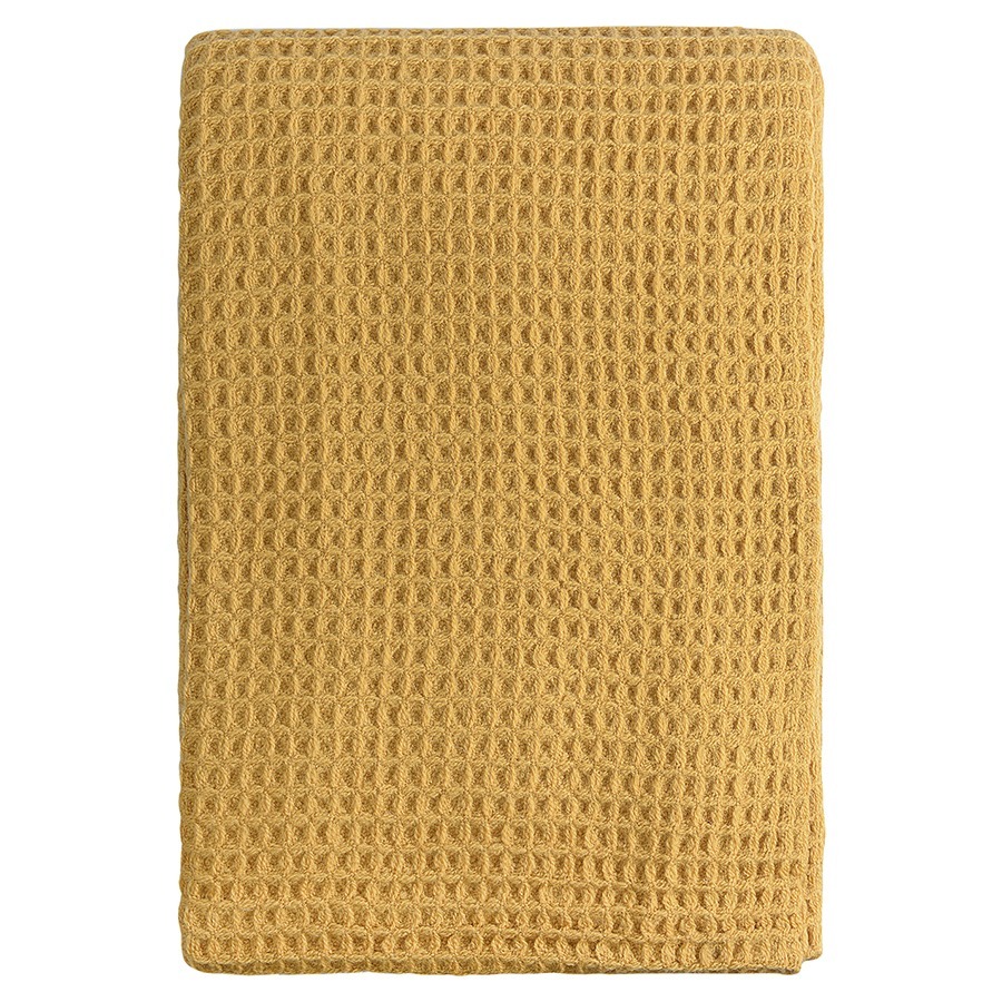 Фото Плед из шерсти цвета охры из коллекции essential, 130х180 см (77088) - интернет-магазин МегаТерем в Москве