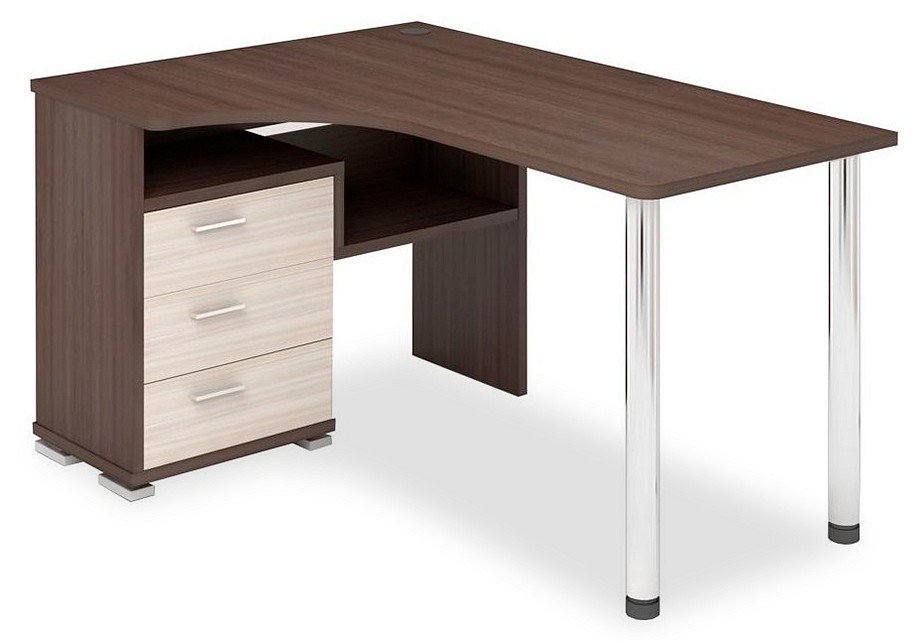 Фото Стол письменный Домино СР-132С-140 MER_SR-132S-140-SHK-CH-LEV - интернет-магазин МегаТерем в Москве