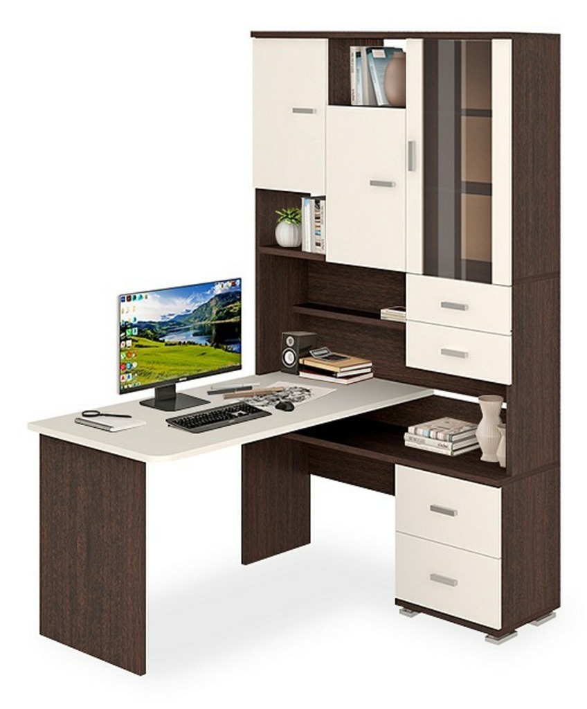 Фото Стол компьютерный Домино СР-620/140 MER_SR-620-140_VBEBE-PRAV - интернет-магазин МегаТерем в Москве