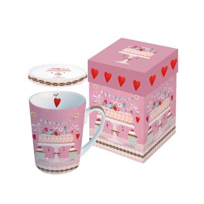 Кружка с крышкой в подарочн...