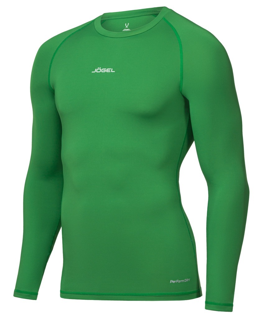 Фото Футболка компрессионная с длинным рукавом JÖGEL CAMP PerFormDRY Baselayer LS Tee, зеленый (2125150) - интернет-магазин МегаТерем в Москве