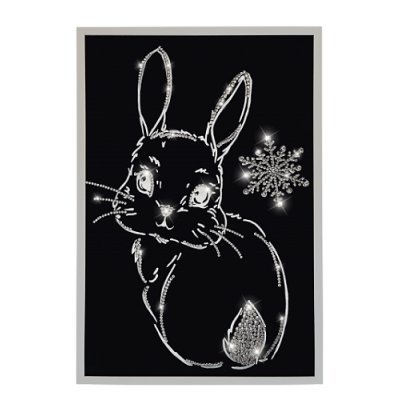 Картина Кролик со снежинкой...