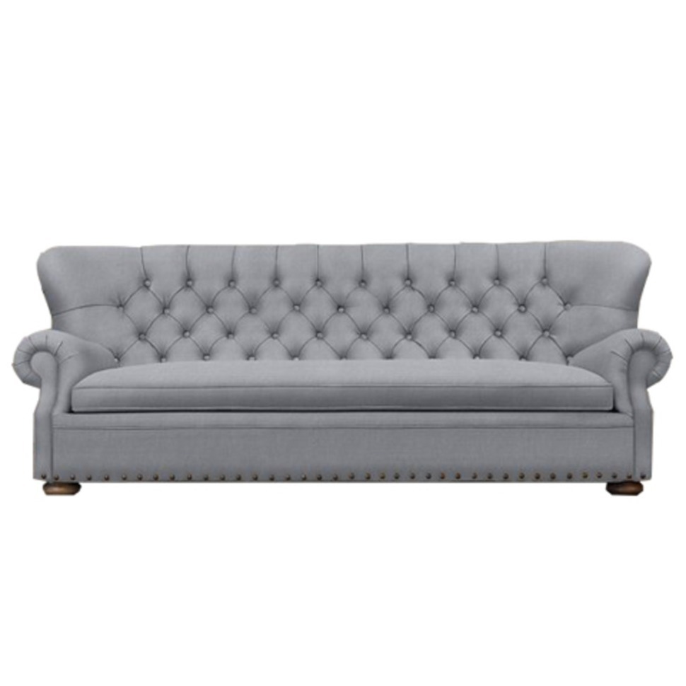 Фото Диван Черчиль NSSF-5178-60/SJ101S-006, каркас дуб, обивка лен, ACCRA, RESTORATION HARDWARE - интернет-магазин МегаТерем в Москве