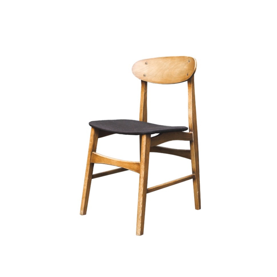 Фото Стул Скандинавия SE-2837-oak/BLTX, каркас массив дуба, обивка лен, natural oak/black, ROOMERS FURNITURE - интернет-магазин МегаТерем в Москве