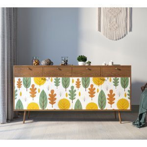 Фото Комод Berber четыре дверки и четыре ящика 30 принт арт BB25/Print_30-ET - интернет-магазин МегаТерем в Москве