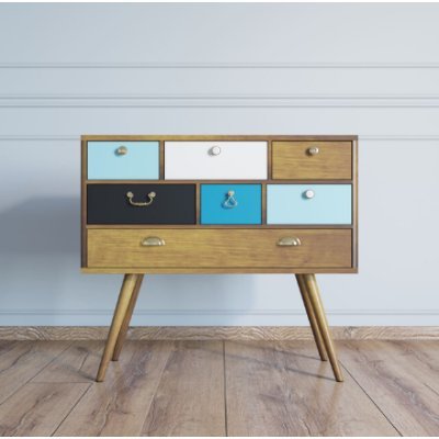 Комод на высоких ножках «Aq...
