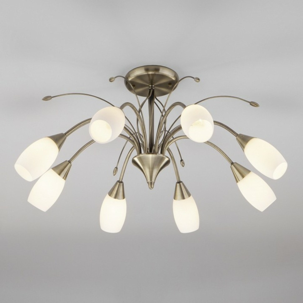 Фото Люстра на штанге Eurosvet Ginevra 30280/8 античная бронза EV_a043221 - интернет-магазин МегаТерем в Москве