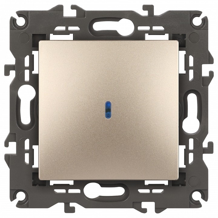 Фото Выключатель одноклавишный с подсветкой без рамки Эра Эра Elegance 14-1102-04 ER_B0034218 - интернет-магазин МегаТерем в Москве