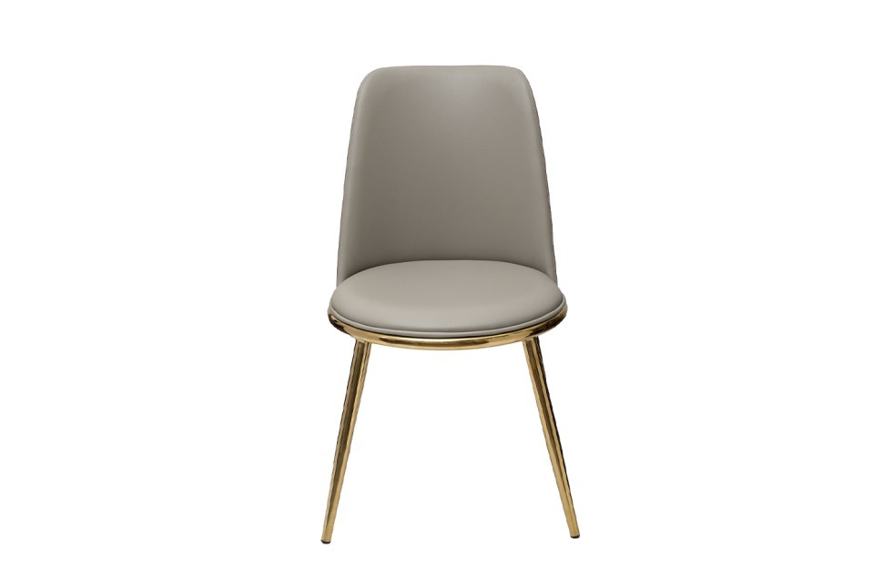 Фото Стул экокожа бежевый/золото 48*56*86см (TT-00012867) - интернет-магазин МегаТерем в Москве