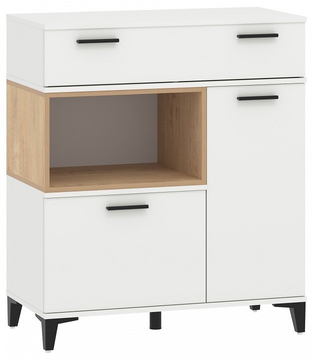 Фото Тумба комбинированная Bergen НМ 013.80 SLV_ML654871978 - интернет-магазин МегаТерем в Москве