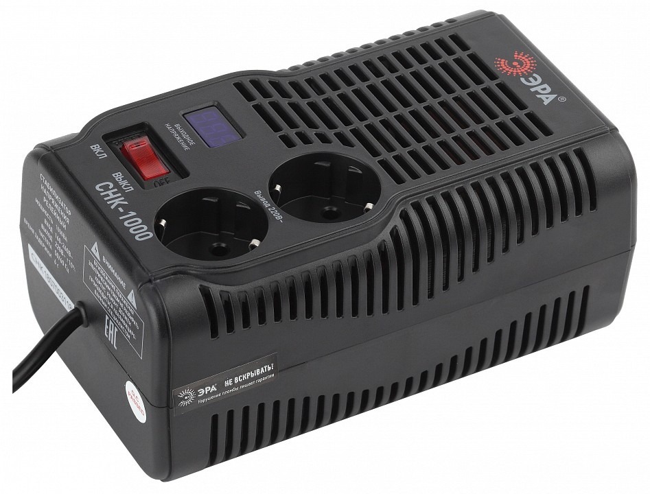 Фото Стабилизатор напряжения Эра  СНК-1000 ER_B0032469 - интернет-магазин МегаТерем в Москве