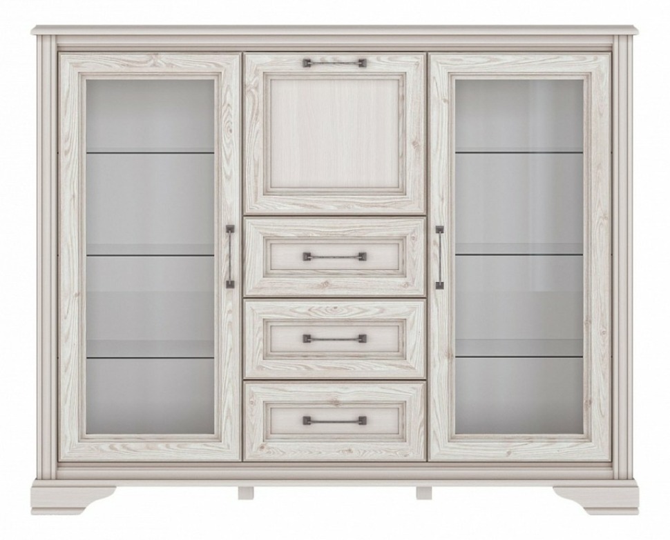 Фото Тумба-витрина Стилиус B169-KOM2W1B3S BRW_UT-70005280 - интернет-магазин МегаТерем в Москве