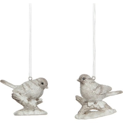 Декор подвеска птица белая ...