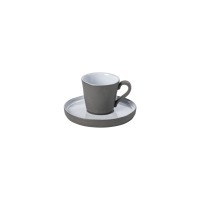 Кофейная пара 1LOCS03-01116I, керамика, Grey/white, Costa Nova
