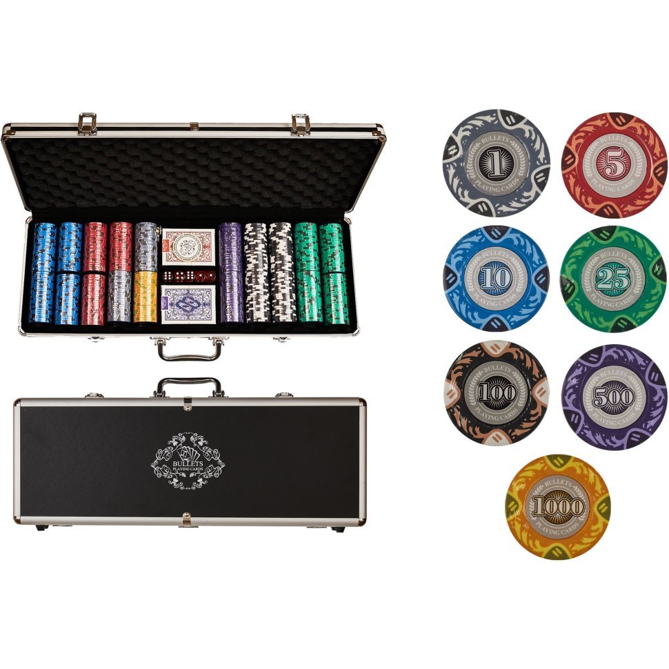Фото Набор для покера Bullets на 500 фишек (46349) - интернет-магазин МегаТерем в Москве