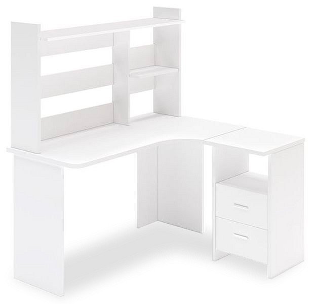 Фото Стол компьютерный Домино Lite СКЛ-Угл130+НКЛ-130 MER_SKL-Ugl130-NKL-130_BE_PRAV - интернет-магазин МегаТерем в Москве