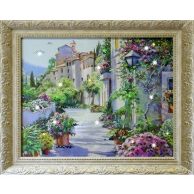 Картина Цветущий город с кристаллами Swarovski (1310)