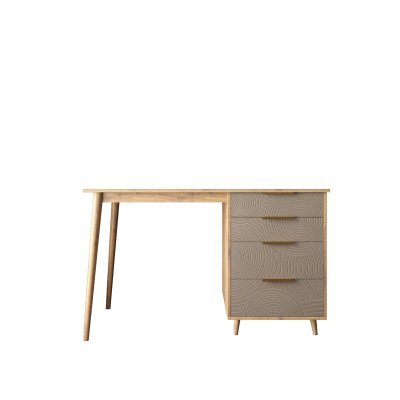 Стол рабочий Line одной тумбой R23/beige-ET