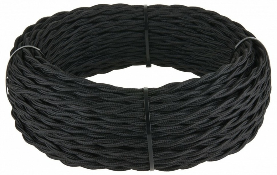 Фото Провод электропитания Werkel Ретро 2х2,5 (черный) W6452308 WRK_a051392 - интернет-магазин МегаТерем в Москве