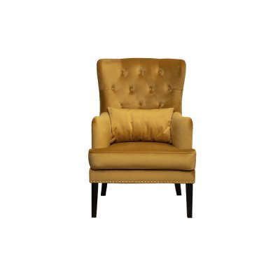 Кресло Rimini велюр горчичный Colton 022-ORANG 74*84*104см с подушкой (TT-00011016)