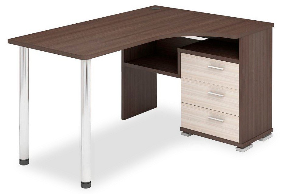 Фото Стол письменный Домино СР-132С-140 MER_SR-132S-140-SHK-CH-PRAV - интернет-магазин МегаТерем в Москве