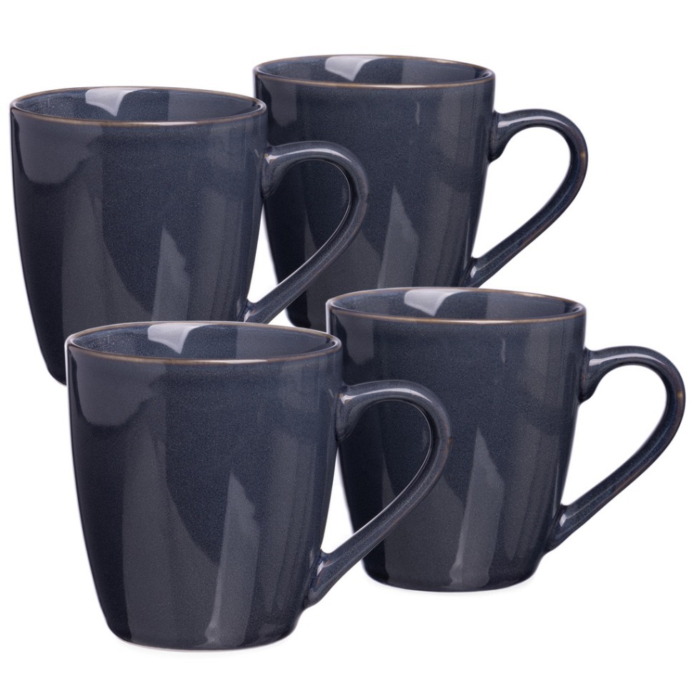 Фото Набор кружек bronco concept 4 шт. 355 мл синий (576-1012)  - интернет-магазин МегаТерем в Москве