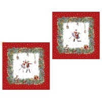 Набор салфеток из 2-х шт "щелкунчик",40х40см , красный ,100% хлопок Lefard (850-762-8)