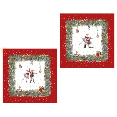 Набор салфеток из 2-х шт "щелкунчик",40х40см , красный ,100% хлопок Lefard (850-762-8)