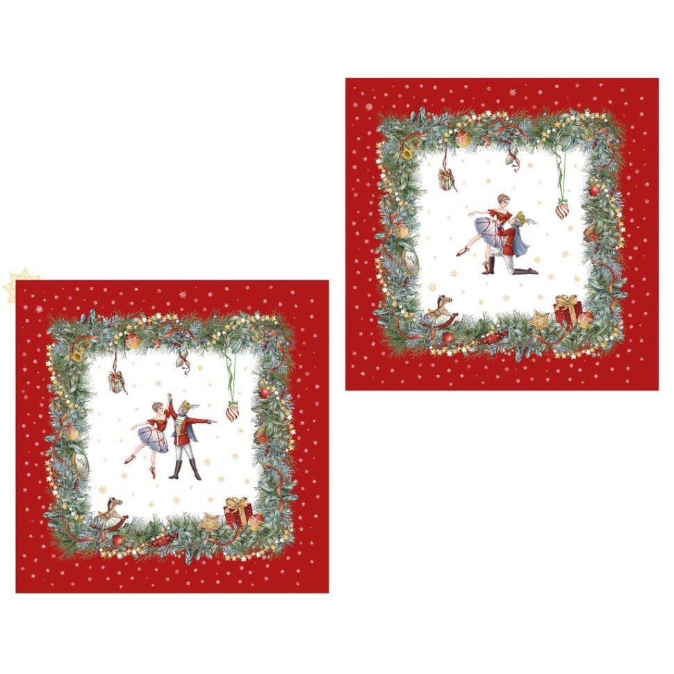 Фото Набор салфеток из 2-х шт щелкунчик,40х40см , красный ,100% хлопок Lefard (850-762-8) - интернет-магазин МегаТерем в Москве