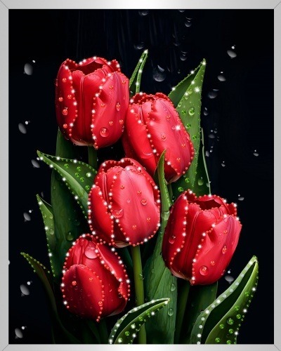 Фото Картина Палитра весны с кристаллами Swarovski (3160) - интернет-магазин МегаТерем в Москве