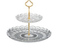 Фруктовница 2-х ярусная "muza crystal" диаметр=18/30 см. высота=28,5 см. Lefard (195-135)