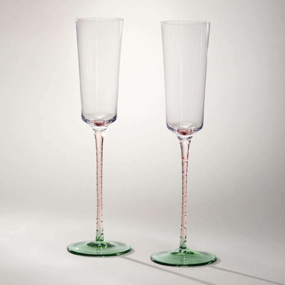 Фото Набор бокалов для шампанского из 2-х штук blossom 180 мл Lefard (887-433) - интернет-магазин МегаТерем в Москве