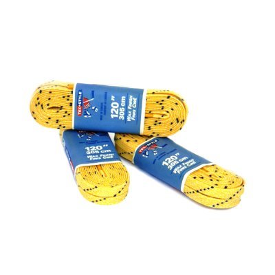 Шнурки для коньков с пропиткой W917, пара, 3,05 м, желтые (D-87027) 