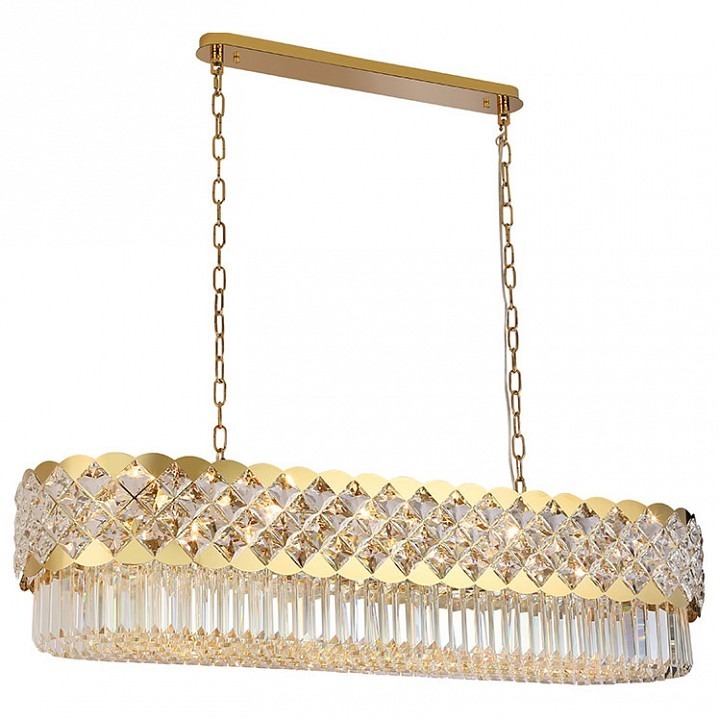 Фото Подвесная люстра Newport ASHLEY 8300/120 oval gold polished NWP_M0070639 - интернет-магазин МегаТерем в Москве