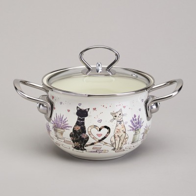 Кастрюля agness эмалированн...