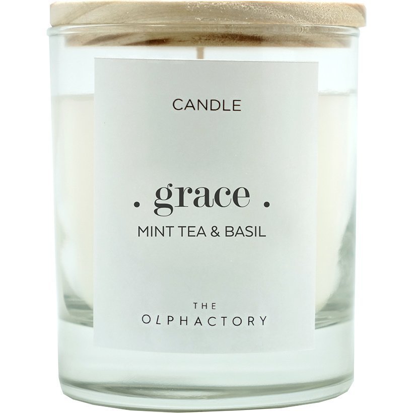 Фото Свеча ароматическая the olphactory, grace, mint tea&amp;basil, 40 ч (68225) - интернет-магазин МегаТерем в Москве