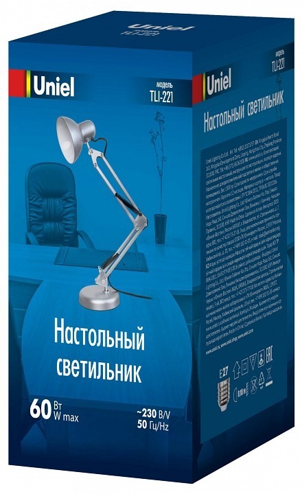 Фото Настольная лампа офисная Uniel  UL-00011102 UL_UL-00011102 - интернет-магазин МегаТерем в Москве