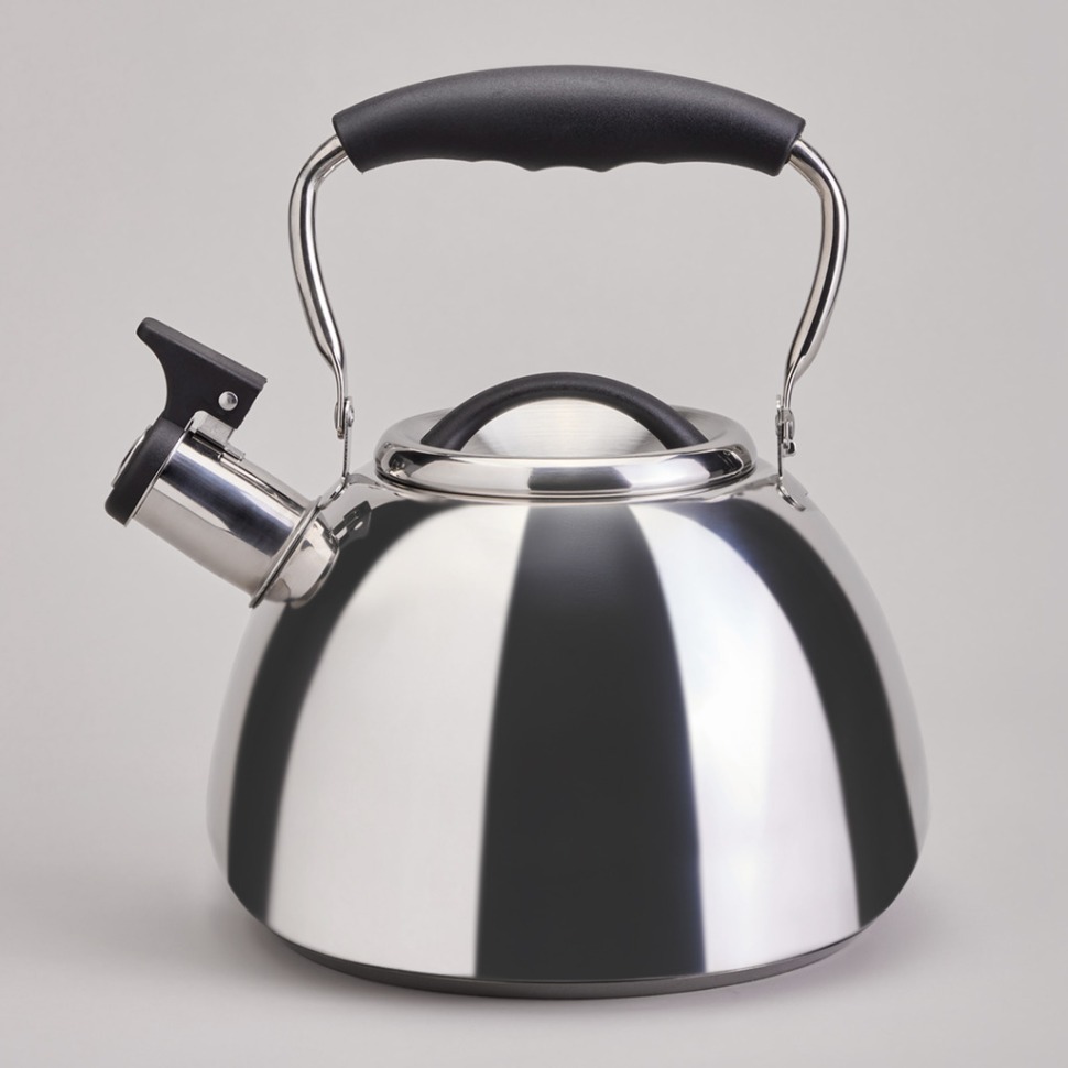 Фото Чайник со свистком и складывающейся ручкой, 2.9л Agness (940-025) - интернет-магазин МегаТерем в Москве