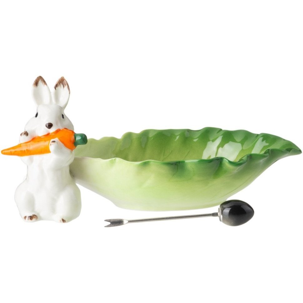 Фото Блюдо lefard кролик 23 см, 1 вилочка (58-312)  - интернет-магазин МегаТерем в Москве
