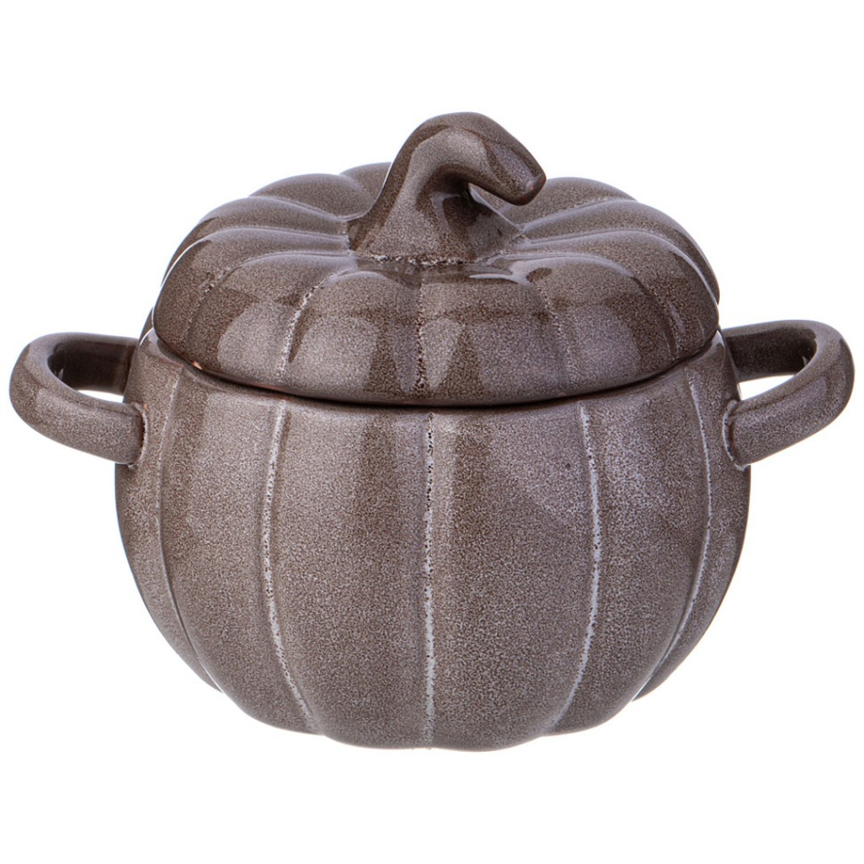 Фото Блюдо для запекания с крышкой тыква 600 мл. 17.7*13*12 см Agness (490-471) - интернет-магазин МегаТерем в Москве