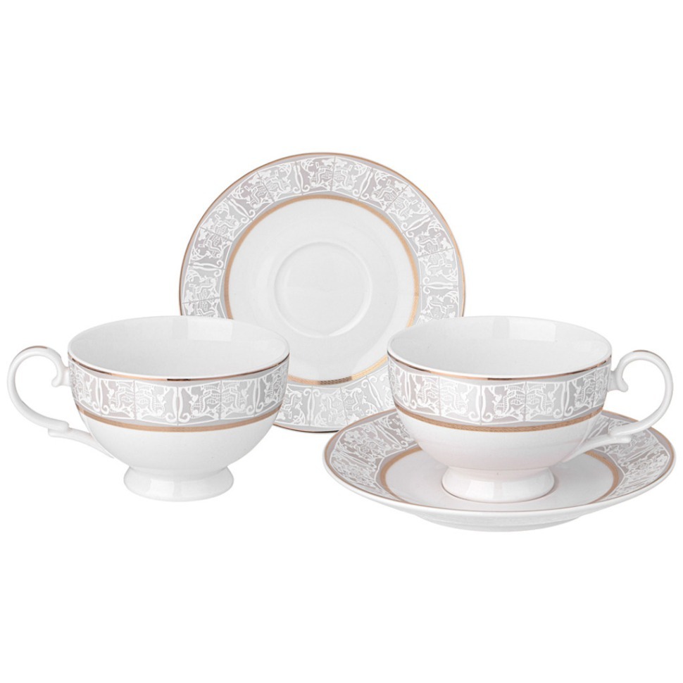 Фото Чайный набор lefard свадебный на 2 пер. 4 пр. 300 мл (115-369)  - интернет-магазин МегаТерем в Москве